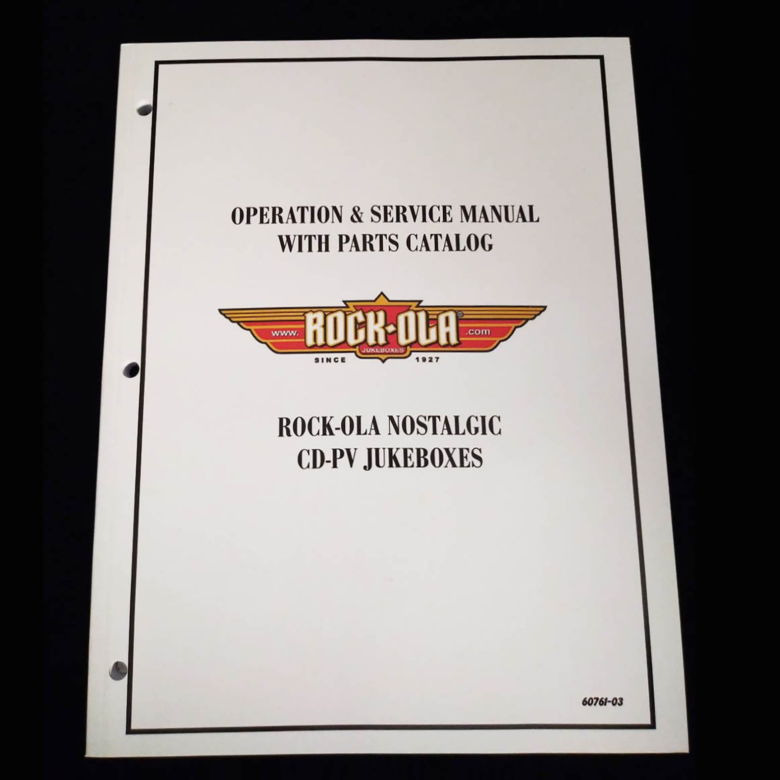 Operation & Service Manual - Rock-Ola Nostalgic CD-PV jukeboxes (60761-03)