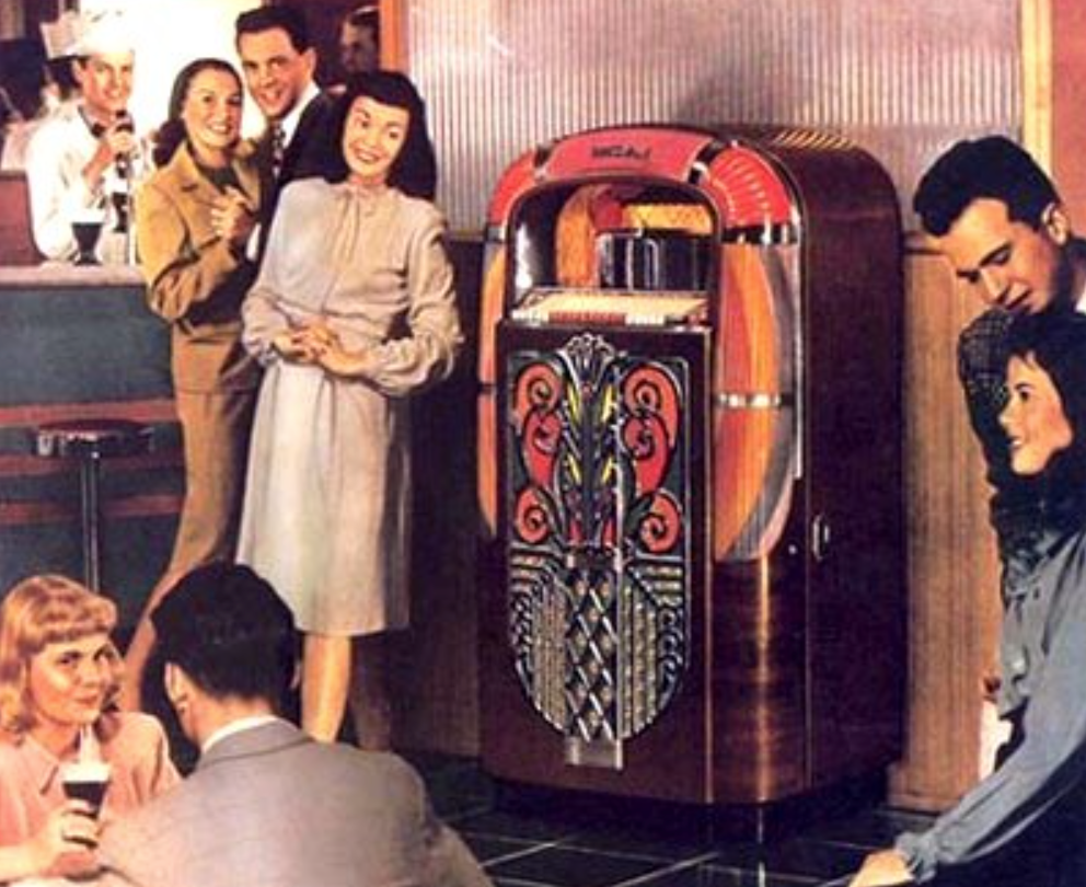 Play another record on the vintage Rock-Ola Jukebox