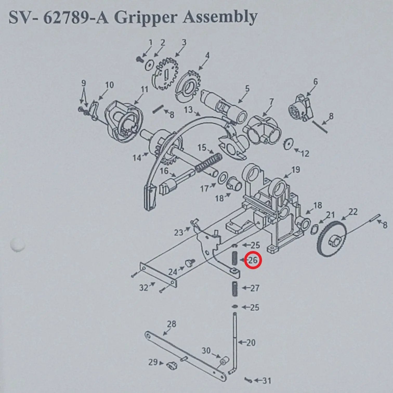 Spring Rod Connection Connection Rod Spring - Upper (34447) - Rock-Ola