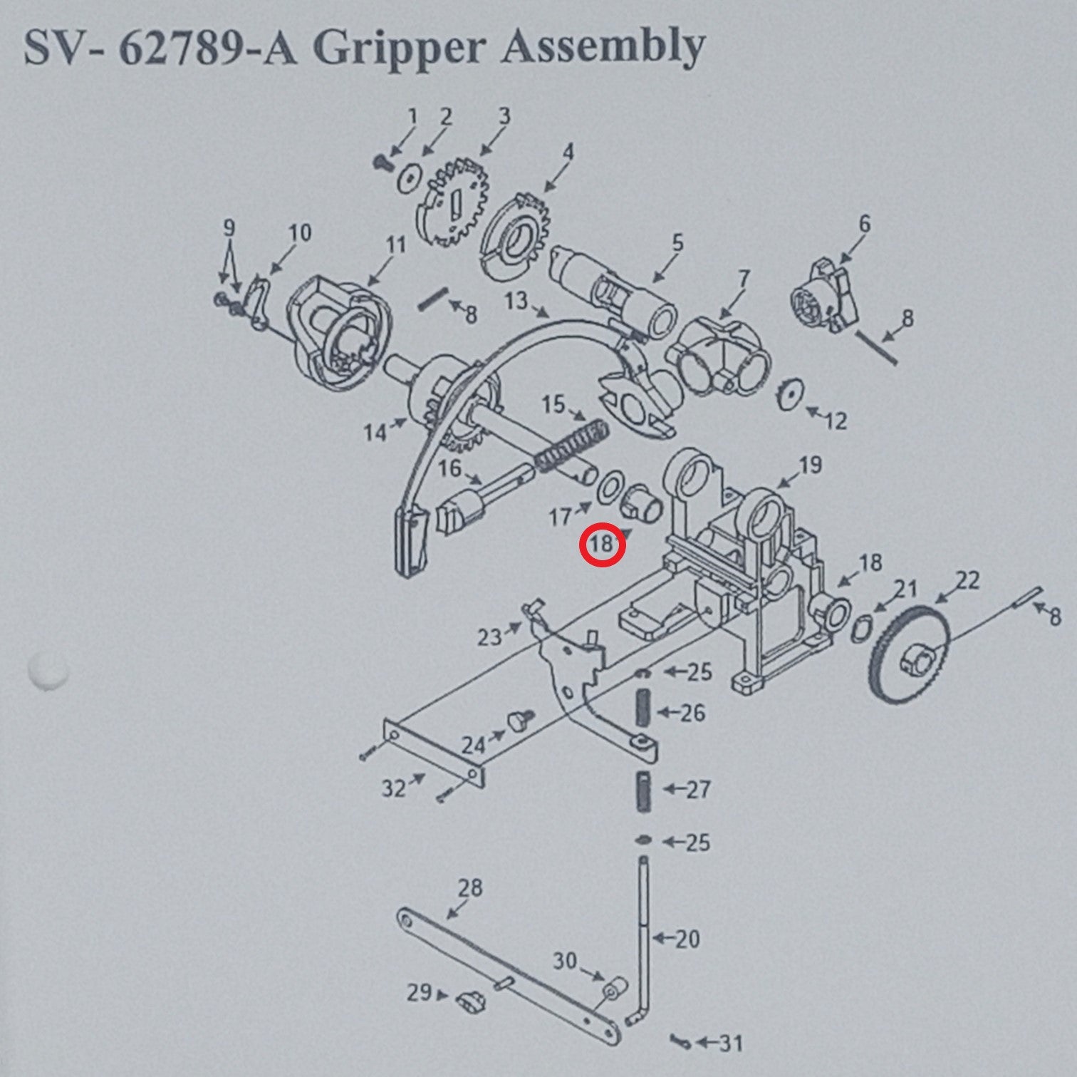 Gripper Housing Bearing (45422)