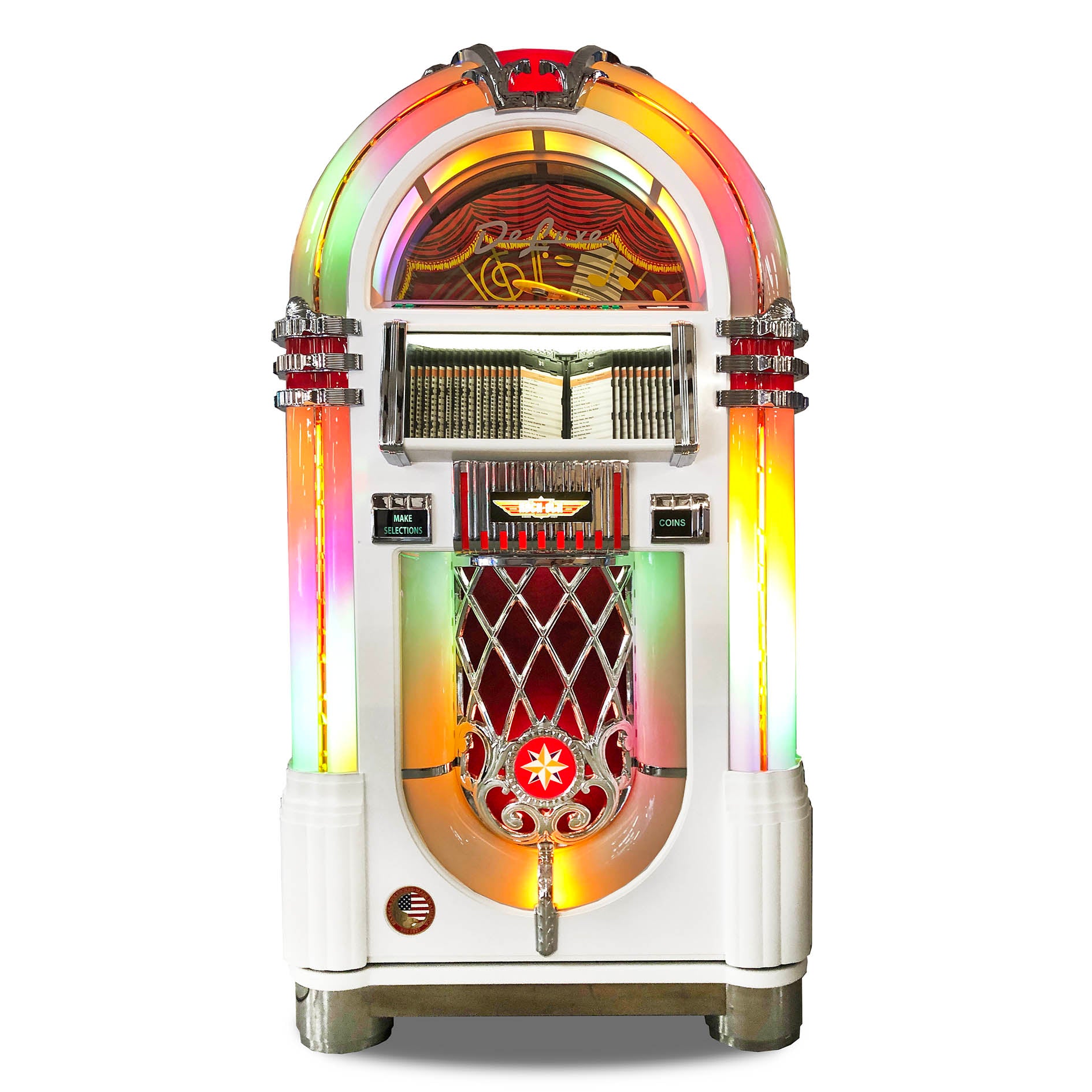 Rock-Ola Bubbler CD Jukebox in Gloss White