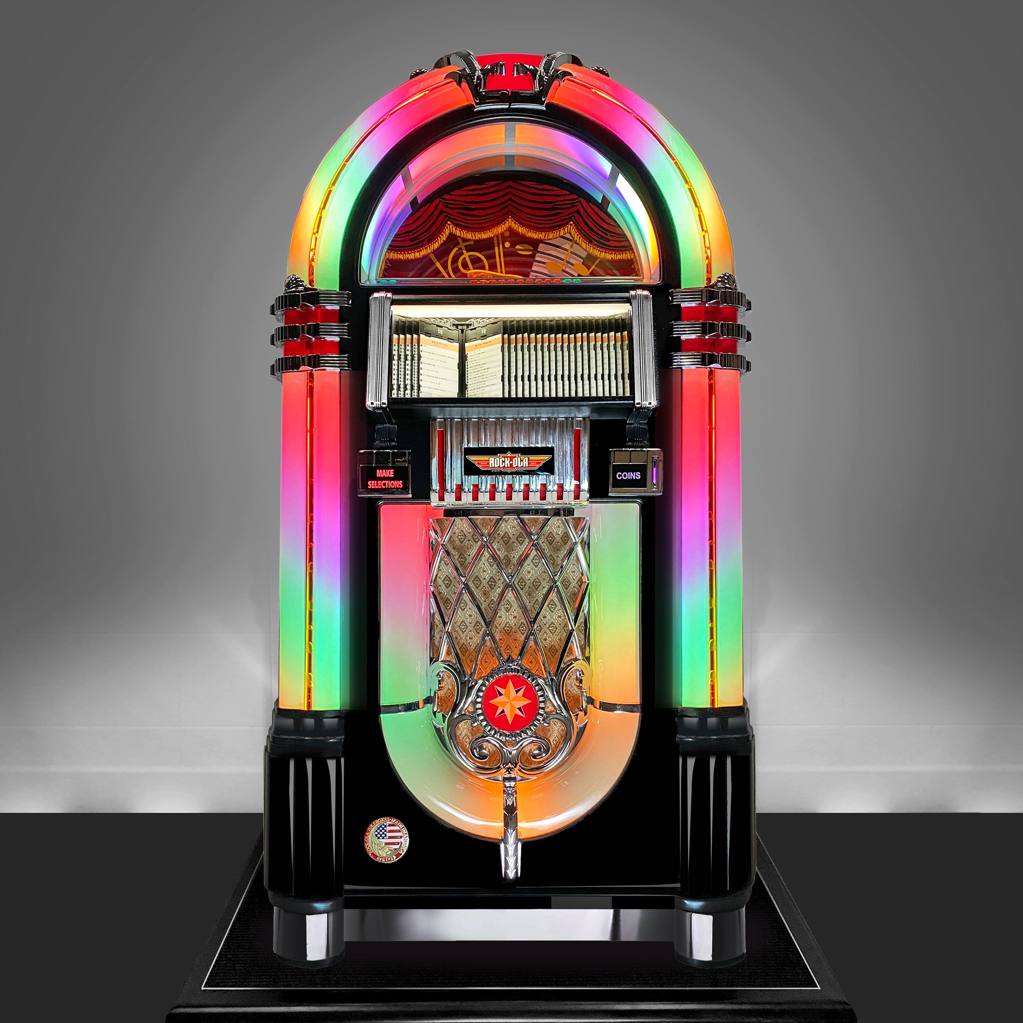 Rock-Ola Bubbler CD Jukebox in Gloss Black