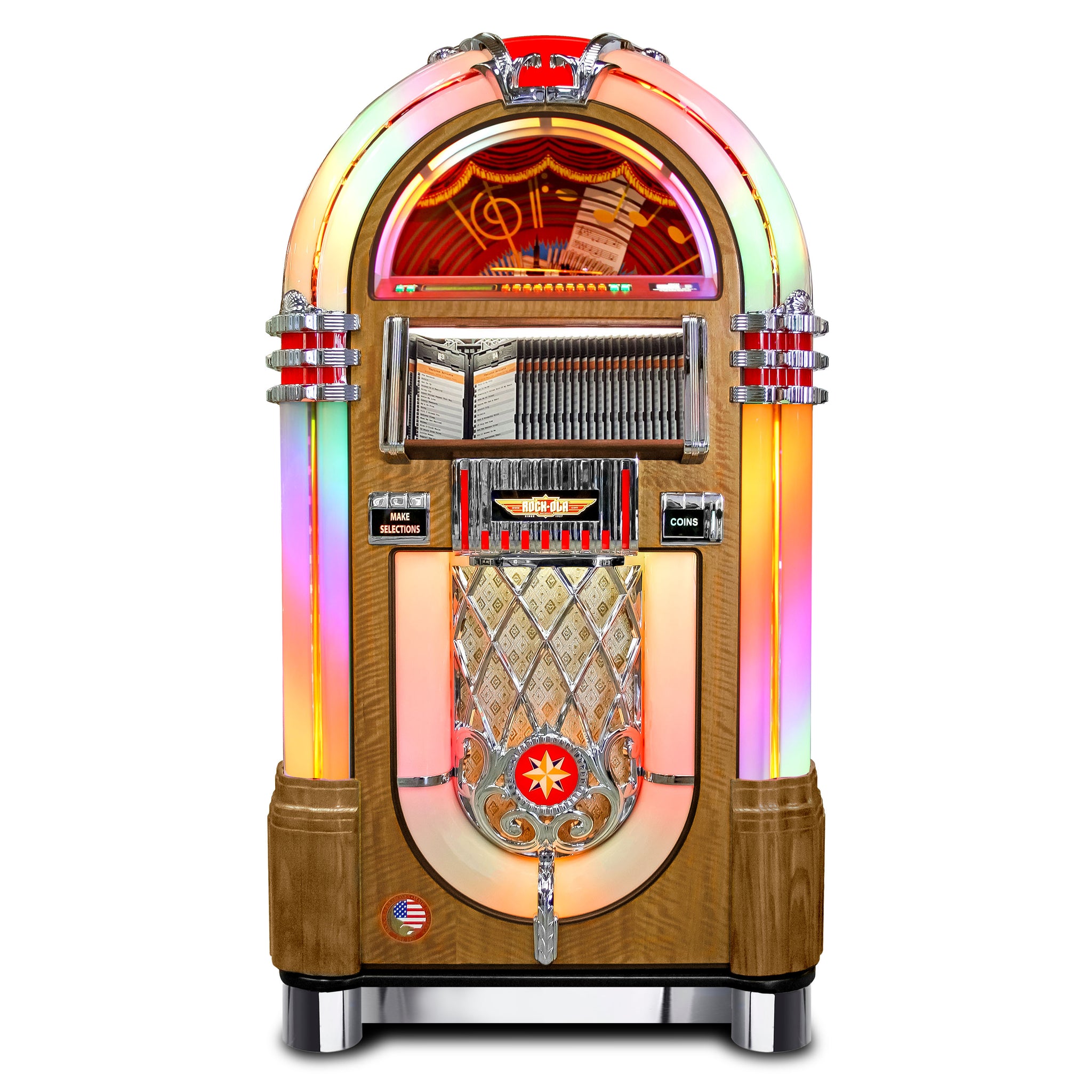 Bubbler CD Jukebox, Rock-Ola, Walnut