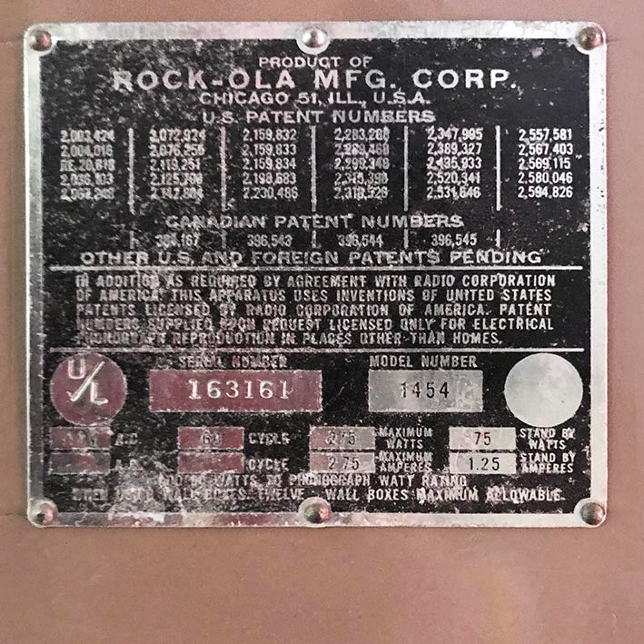 Original 1956 Rock-Ola model 1454 Jukebox