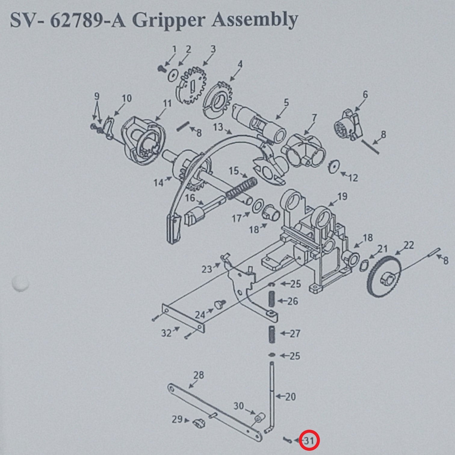 Retaining Clip - Gripper Assembly (ST-12273)