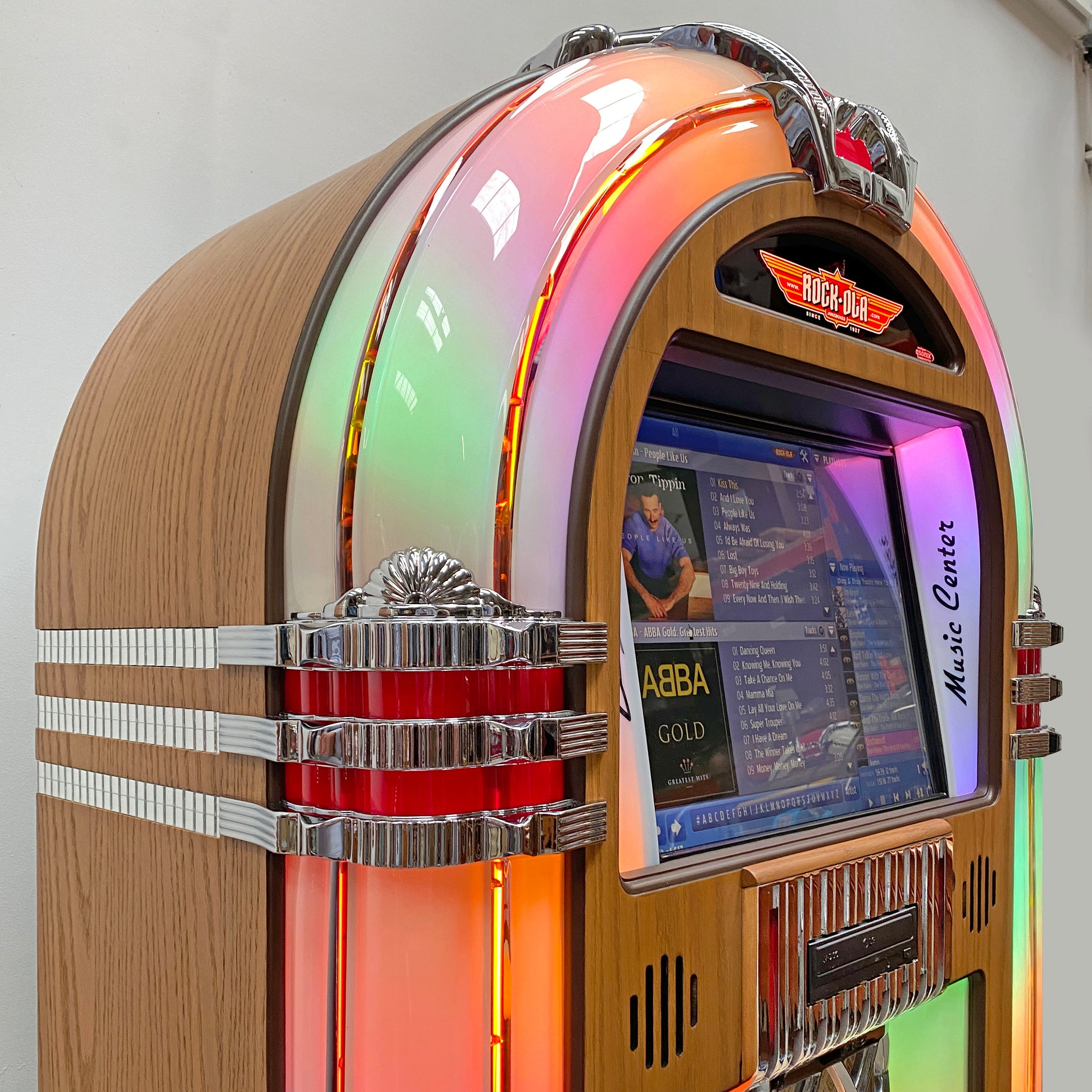 The 200,000 Song Rock-Ola Digital Jukebox - Hammacher Schlemmer