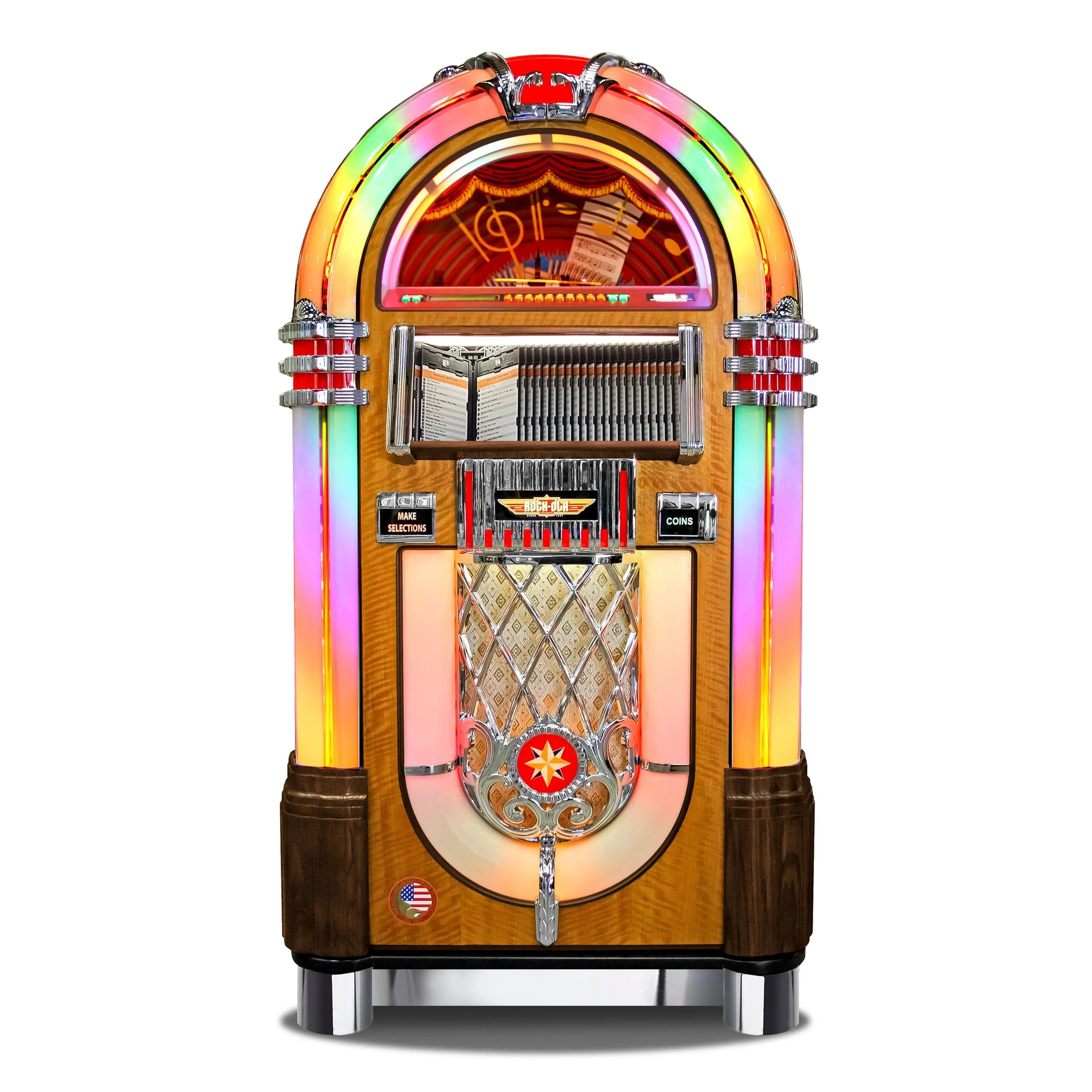 Bubbler CD Jukebox | Rock-Ola | Walnut | Free US Delivery